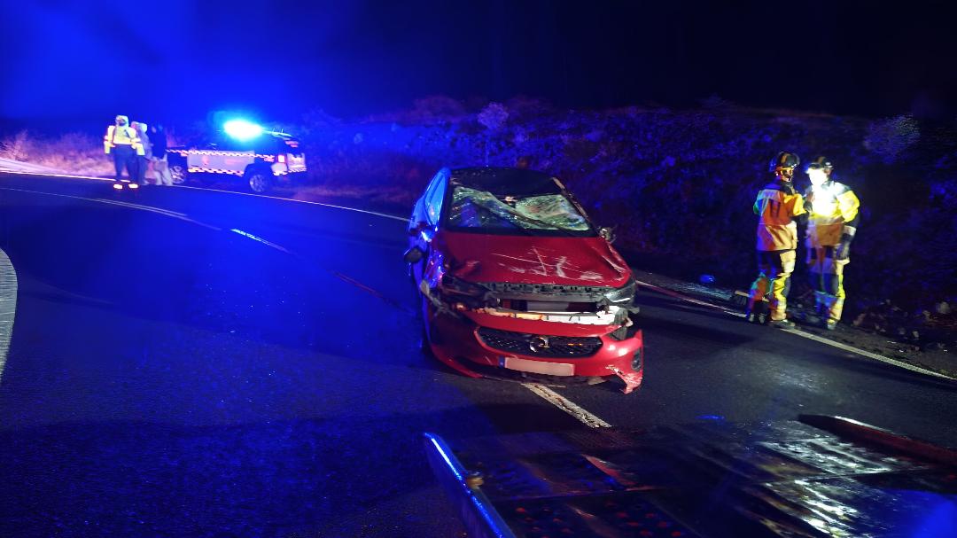 Bomberos de Tenerife intervienen en dos accidentes de tráfico durante el fin de semana