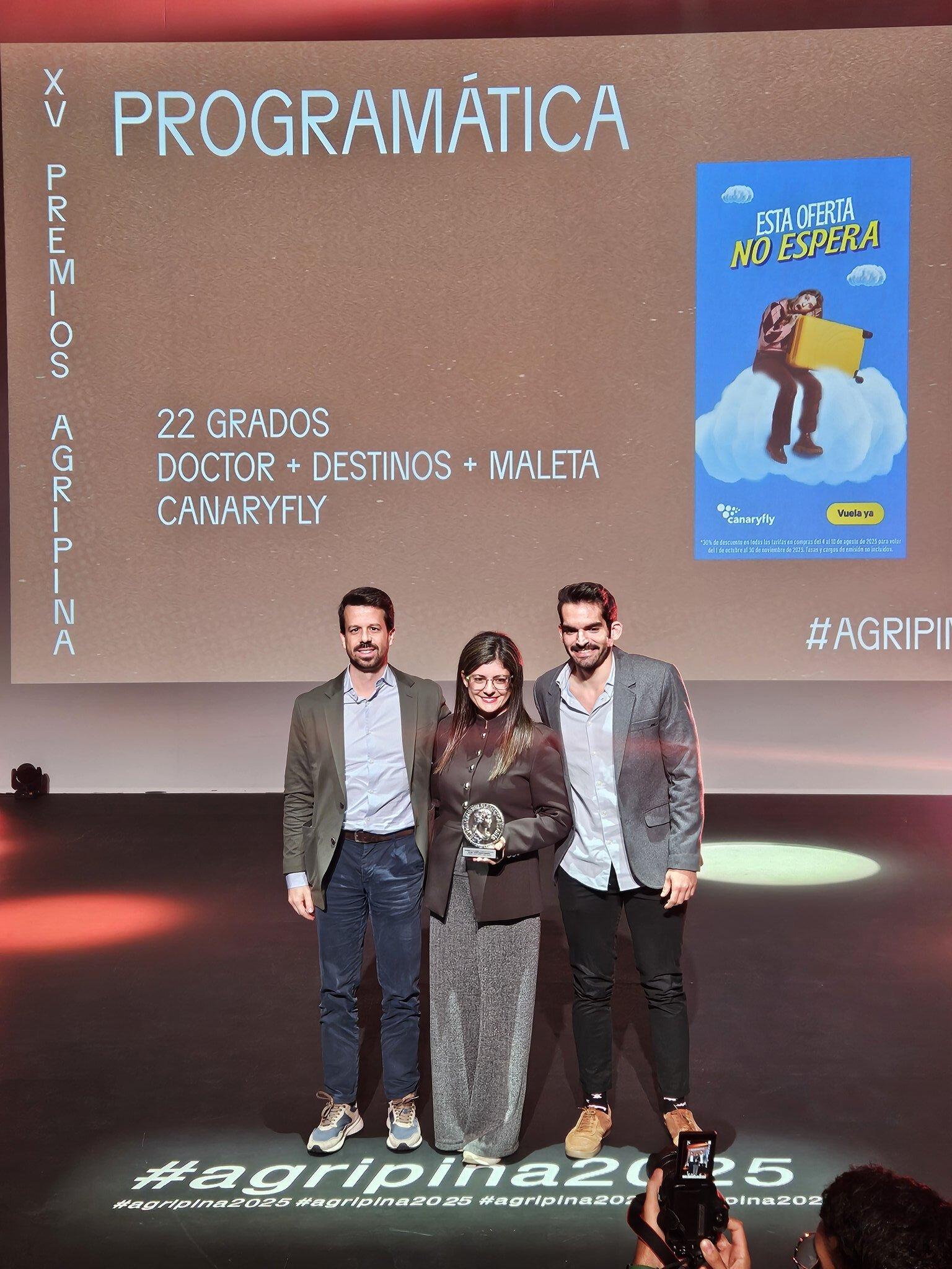 Canaryfly premiada por su estrategia creativa en los Premios Agripina