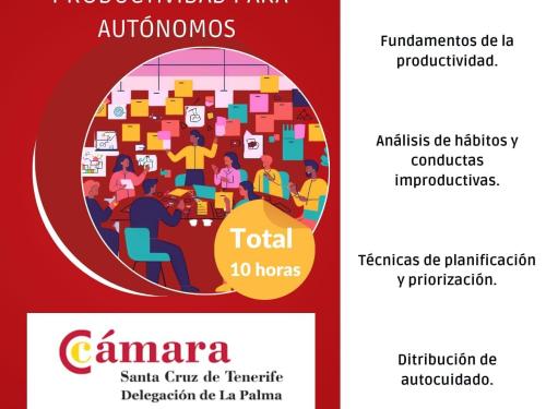 La Cámara organiza un taller para ayudar a las personas autónomas a gestionar su tiempo y mejorar su productividad