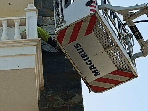 Bomberos Tenerife intervienen en la retirada de un enjambre en el IES La Orotava