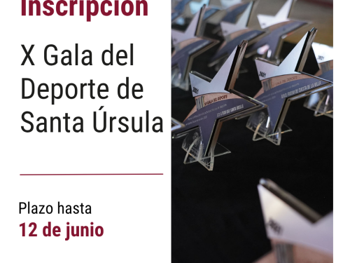 El Ayuntamiento de Santa Úrsula abre el plazo de inscripción para participar en la X Gala del Deporte