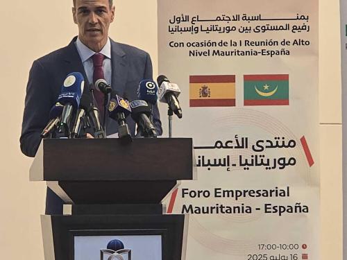 Pedro Sánchez resalta en Mauritania el protagonismo de las empresas canarias como puente con África Occidental
