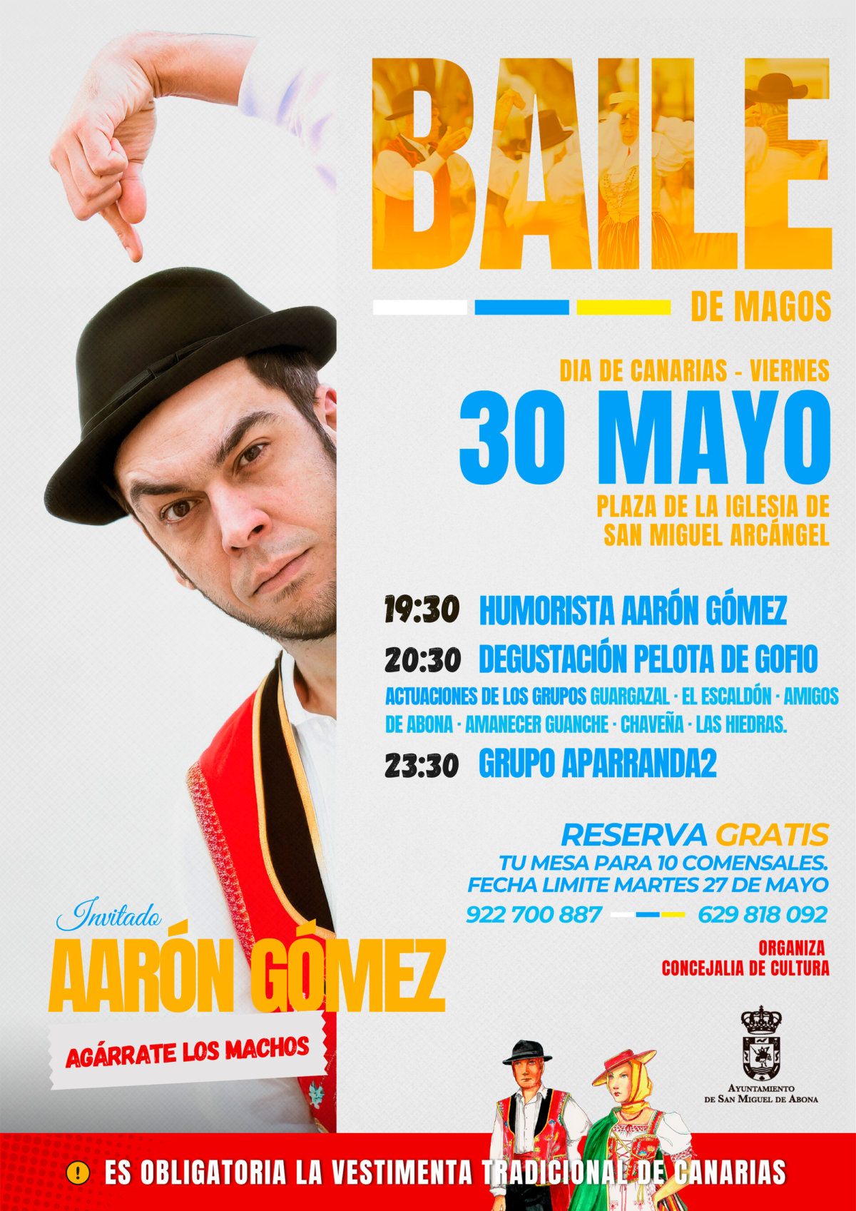 San Miguel de Abona celebra el Día de Canarias con su tradicional baile de magos