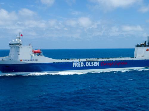 El servicio de carga de Fred. Olsen supera las 915.000 toneladas transportadas en dos años