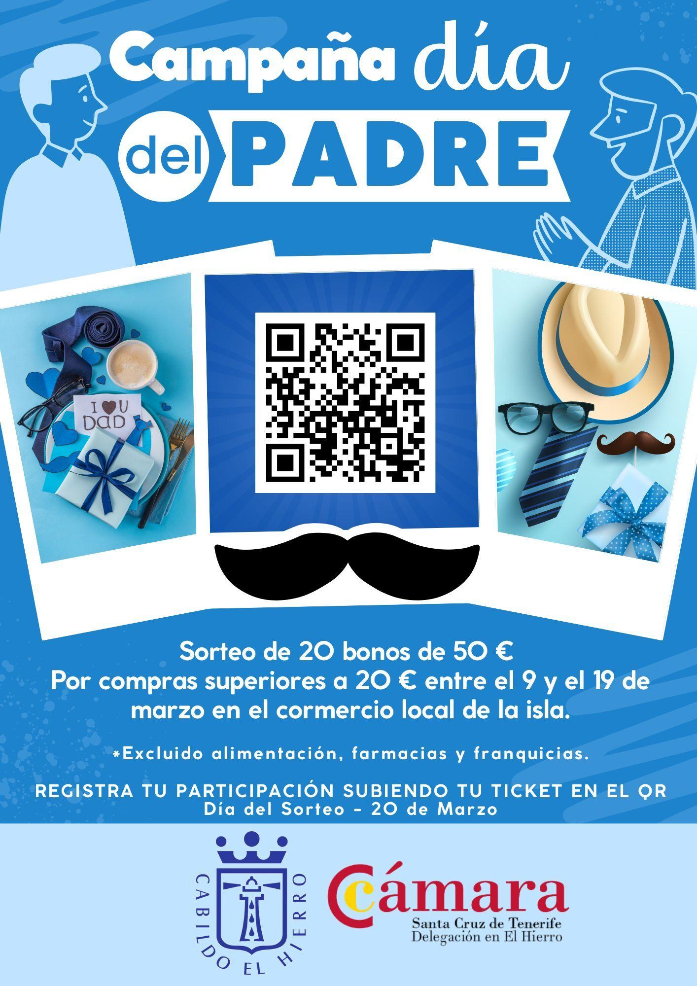 La Cámara y el Cabildo incentivan las compras en el comercio local herreño con una campaña de dinamización por el Día del Padre