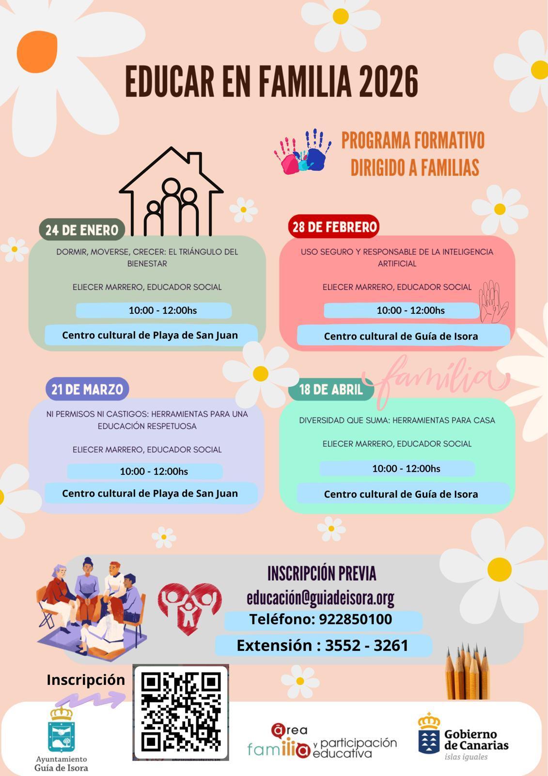 Guía de Isora impulsa ‘Educar en Familia’, un proyecto para fomentar el bienestar en los hogares