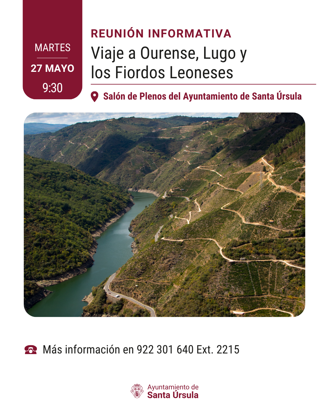 El Ayuntamiento organiza un viaje a Ourense, Lugo y a los Fiordos Leoneses