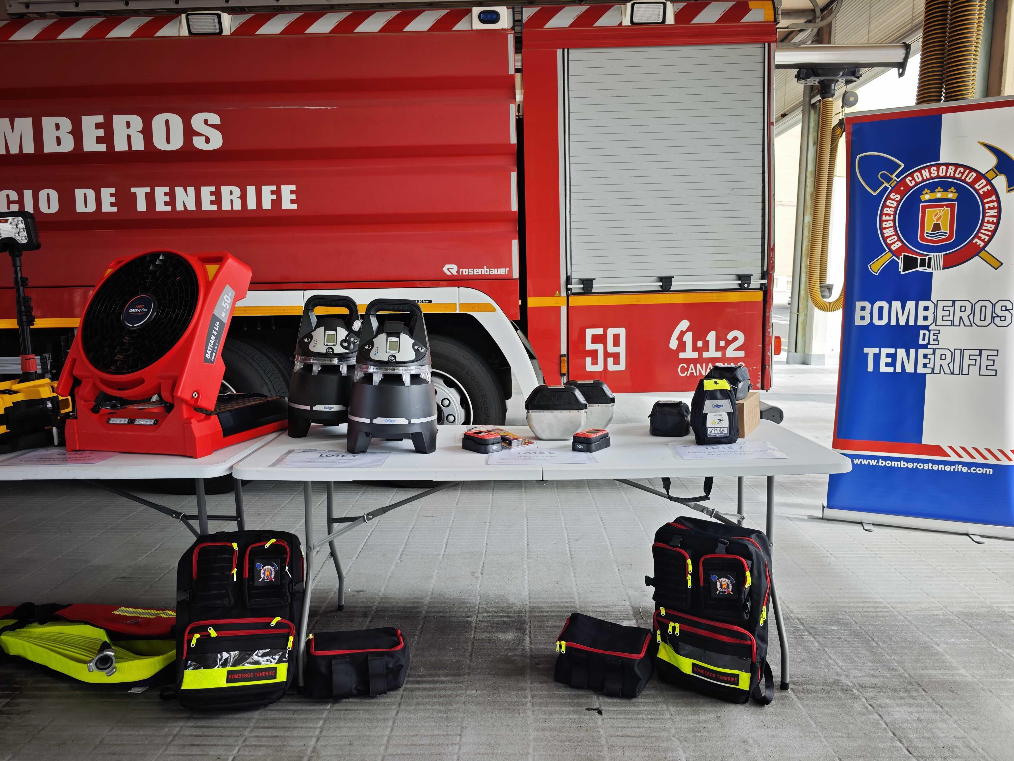 Bomberos de Tenerife destina más de 200.000 euros en nuevo equipamiento técnico