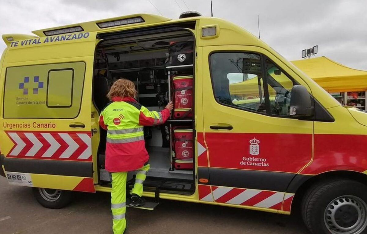 Un camión de bomberos.