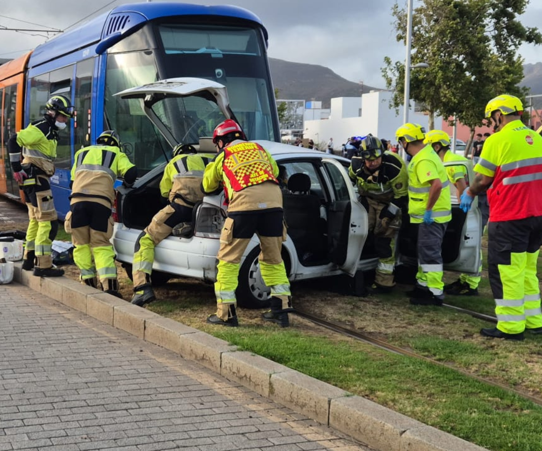 Colisión entre coche y tranvía