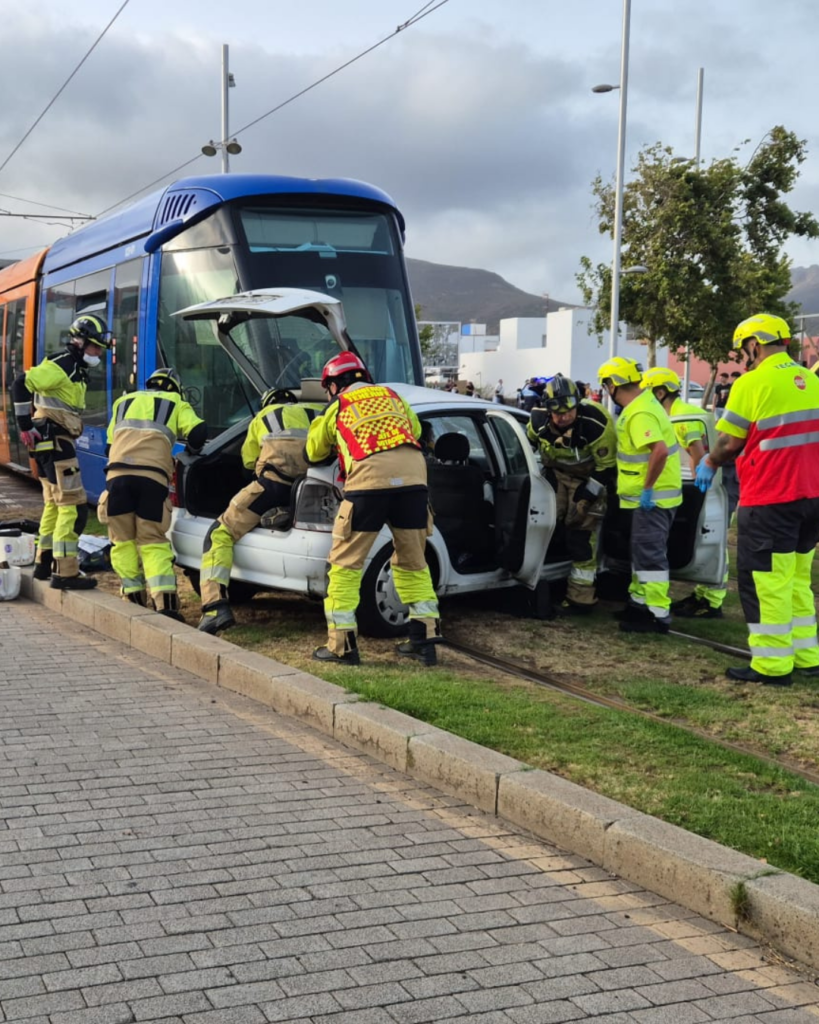 Colisión entre coche y tranvía