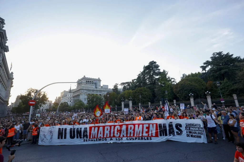"Ni una Maricarmen más": la marcha en Madrid que exige frenar los desahucios sin causa