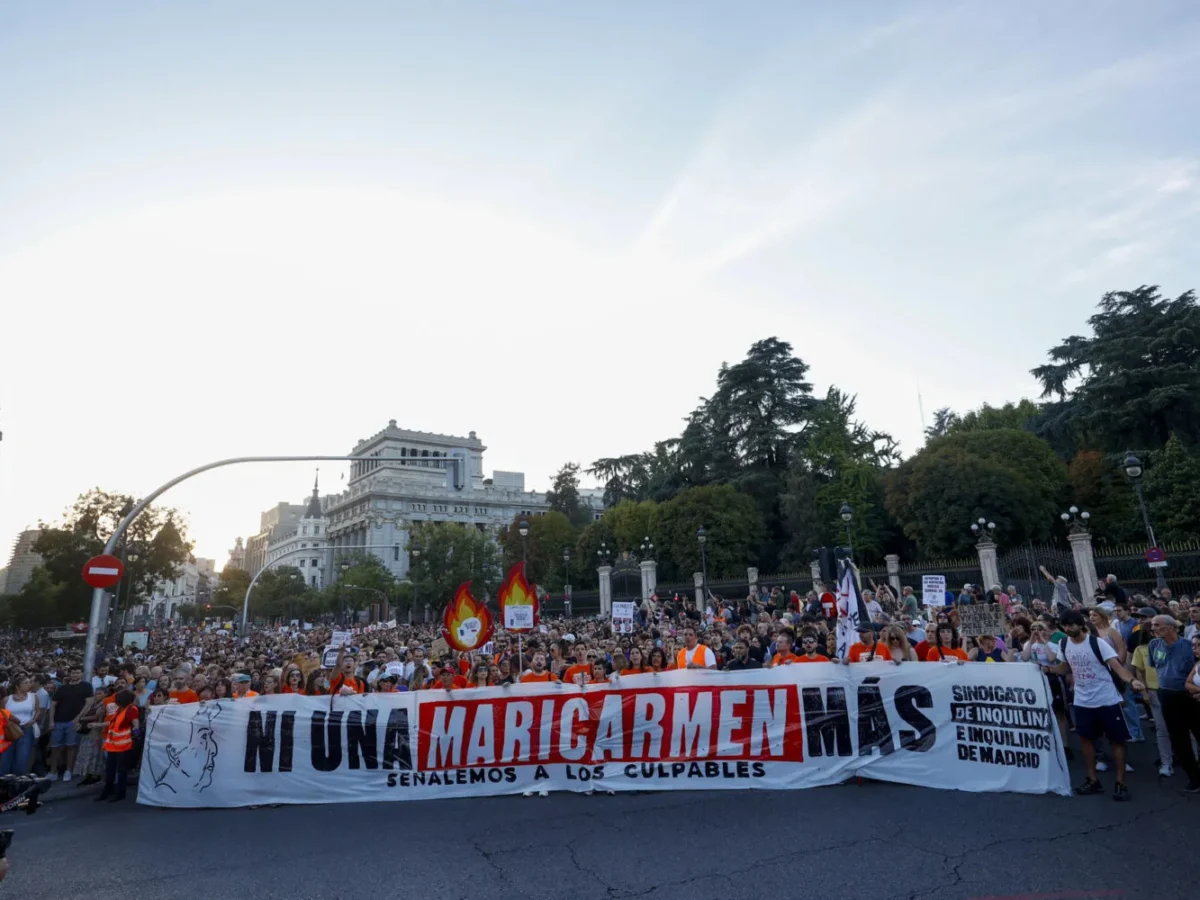 "Ni una Maricarmen más": la marcha en Madrid que exige frenar los desahucios sin causa