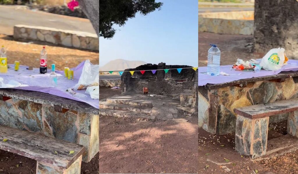 Vecinos denuncian: así quedó el merendero de La Camella tras un cumpleaños en Tenerife
