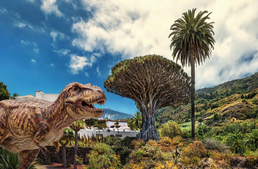 Dinosaurios a tamaño real invaden Icod de los Vinos: así puedes verlos gratis hasta el domingo