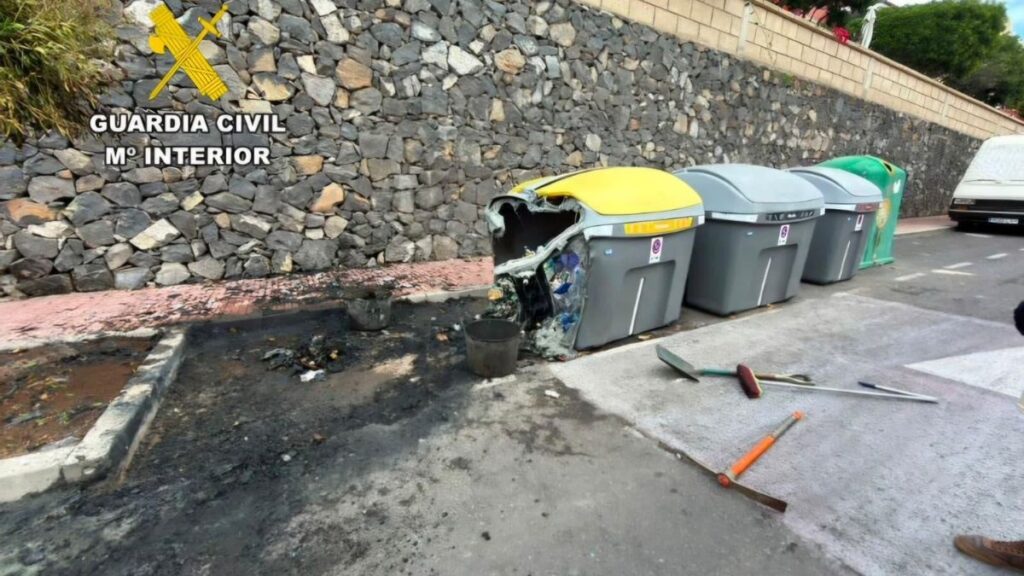 Detenido en Tenerife el autor de cinco incendios que causaron daños por 56.000 euros