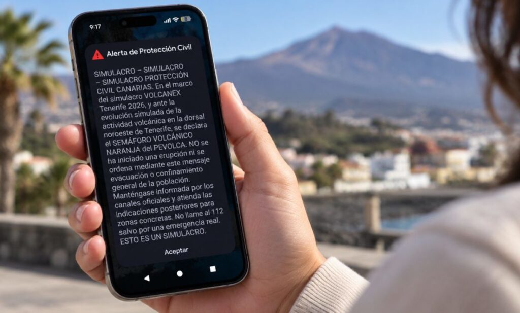 ¿Por qué suena tu móvil hoy en Tenerife? El simulacro volcánico que activa el ES-Alert