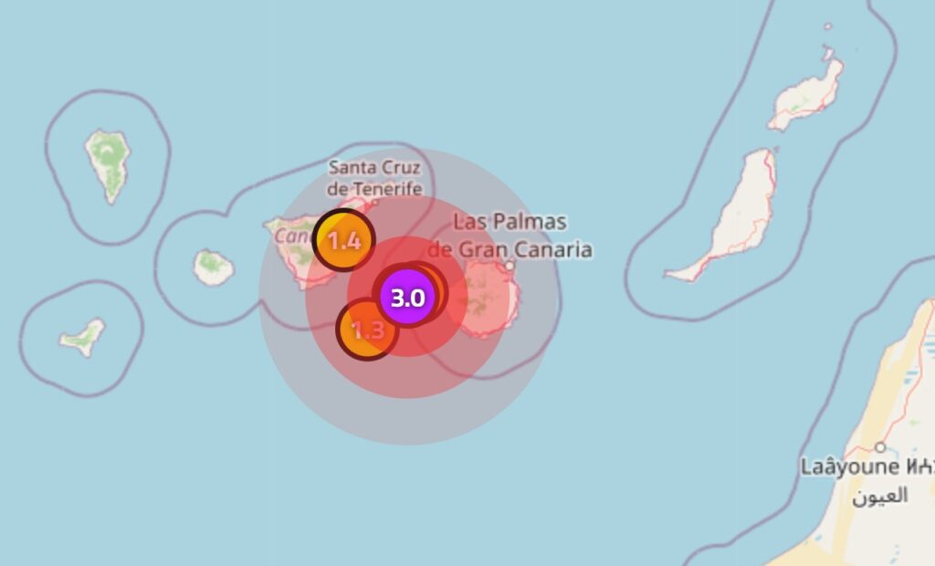 Tenerife registra 9 terremotos en una semana: el mapa que vigila el IGN