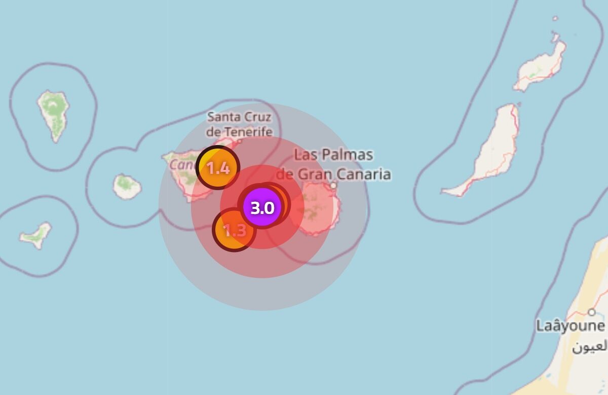 Tenerife registra 9 terremotos en una semana: el mapa que vigila el IGN